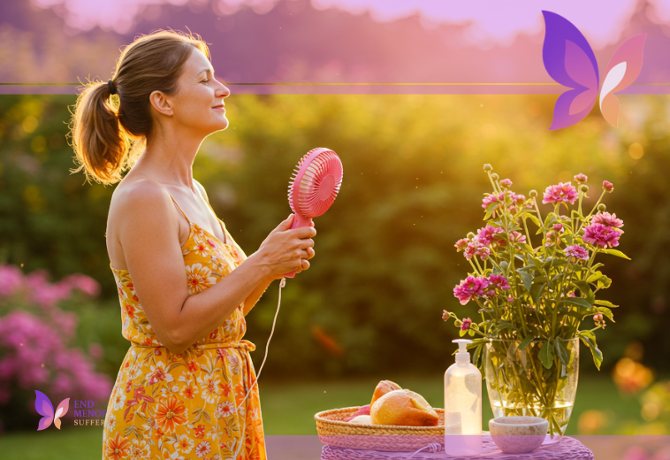 Woman With Hot Flashes